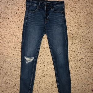 american eagle high rise jegging crop